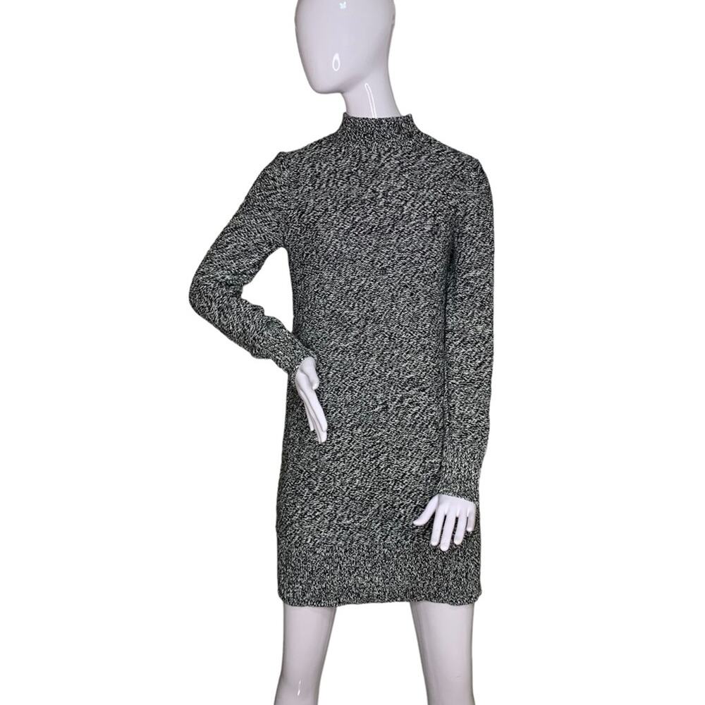 Old Navy Turtleneck Knit Sweater Dress Long Sleeve Size S Marled Gray